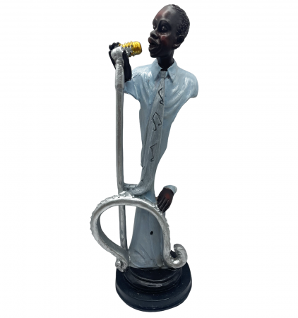 Figurine & Statuete - Statueta Muzician cu microfon FRANK, 30cm