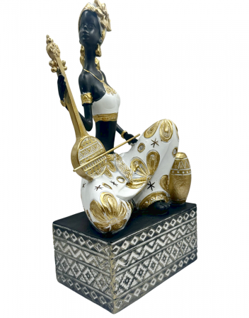 Figurine & Statuete - Statueta Negresa cu amfora DIKA, 13x28cm