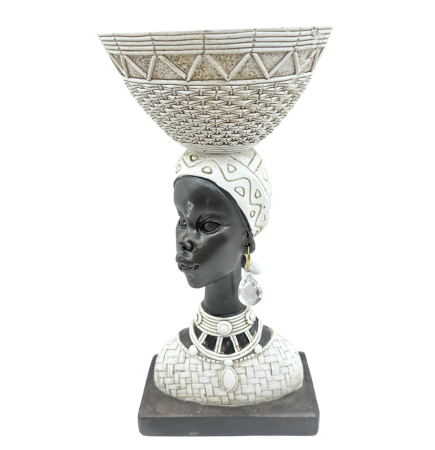 Statueta Negresa cu Cos pe cap MALAIKA, 12x22cm [2]