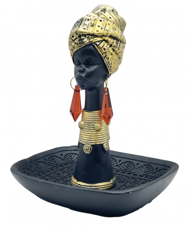 Statueta Negresa ADE cu Platou, 13x16cm [1]