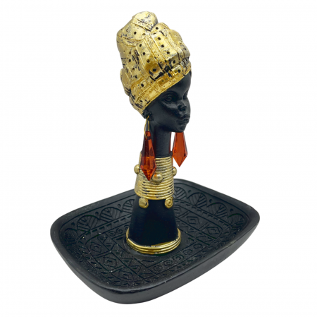 Statueta Negresa ADE cu Platou, 13x16cm [2]