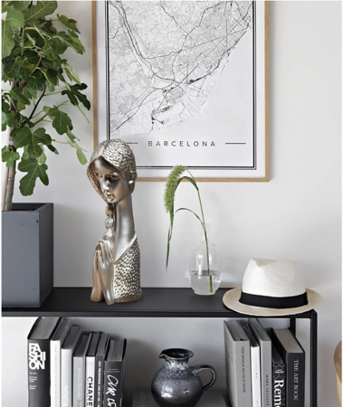 Statueta PRAYING LADY, Argintiu, 33cm [2]