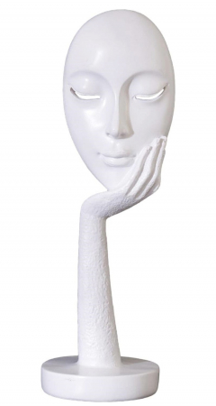 Figurine & Statuete - Statueta decorativa THINKER CLEO, Alb, 37cm