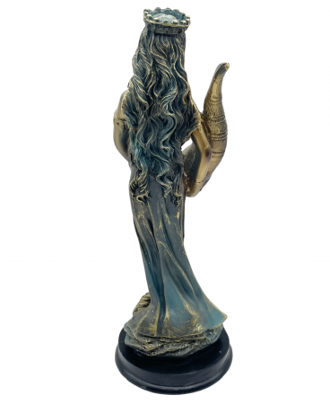 Statueta ZEITA FORTUNA,34cm, Auriu/ Albastru [1]