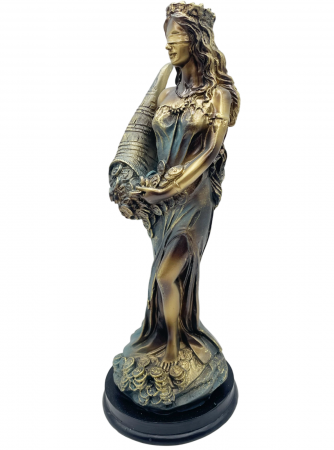 Figurine & Statuete - Statueta ZEITA FORTUNA,34cm, Auriu/ Albastru