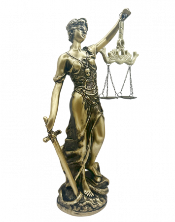 Agende & Articole De Birou - Statueta Zeita Justitiei THEMIS, Auriu, 31cm