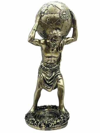 Statueta ZEUL ATLAS, Auriu, 28cm [1]