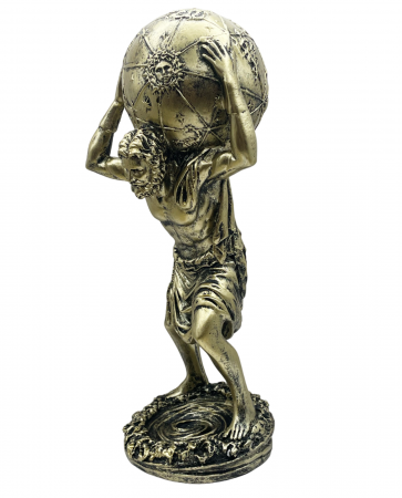 Agende & Articole De Birou - Statueta ZEUL ATLAS, Auriu, 28cm