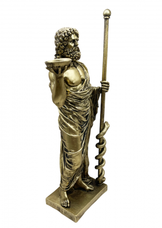 Agende & Articole De Birou - Statueta ZEUL ESCULAP, Auriu, 31cm