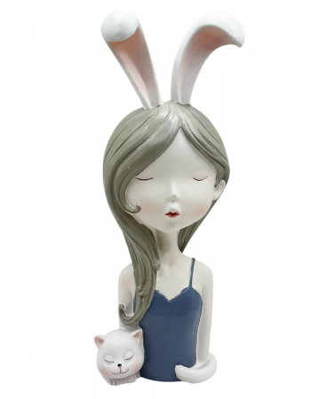 Agende & Articole De Birou - Figurina Fata cu Pisica VERONIQUE, 23cm