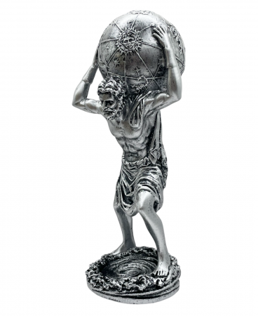 Statueta ZEUL ATLAS, Argintiu, 28cm [1]