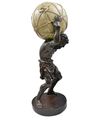 Statuetă Zeul ATLAS cu Glob Astrologic, Bronze Auriu, 42cm [1]