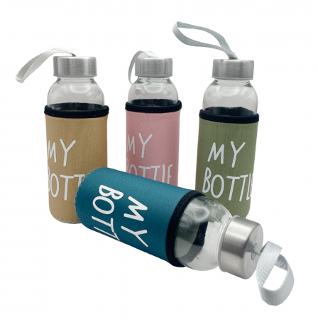 Sticla de voiaj, MY BOTTLE, 300ml, Cu snur si capac [2]