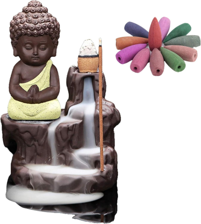 Suport conuri parfumate ZEN BUDDHA - Efect Cascada de Fum [2]