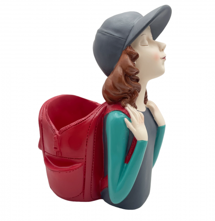 Statuete - Suport de birou LIZBET, Rosu, 16cm