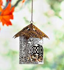 Casuta decorativa - Suport candela LEAF, 12x22cm, Metal [1]