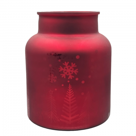 CRACIUN MAGIC - Candela Craciun GLAM, Rosu, 20cm