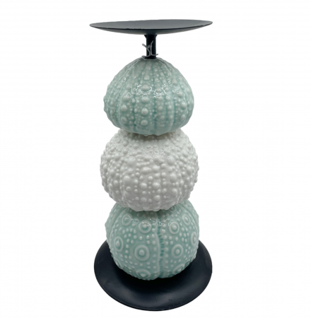 De Vara - Suport lumanare MEDITERRANEO, Turcoaz, 22cm