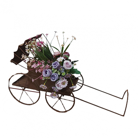 Suport pentru flori Old Carriage, Metal, 35x19x35cm [2]