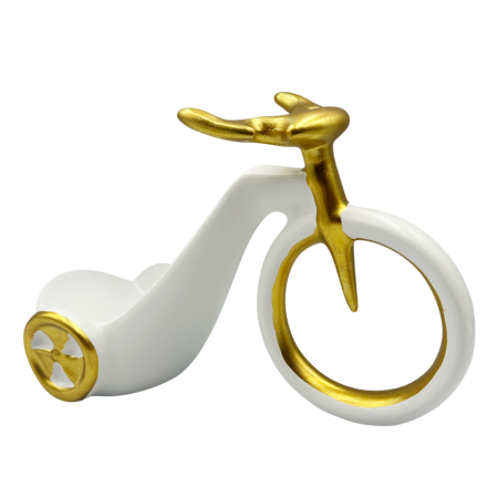 Suport pentru sticla de vin BICYCLE, Alb Auriu [1]