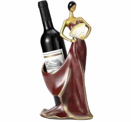 Figurine & Statuete - Suport pentru sticla de vin EUNICE, Burgundy, 17x36cm