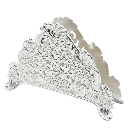 Suport servetele argintat DAISY cu motive florale [2]