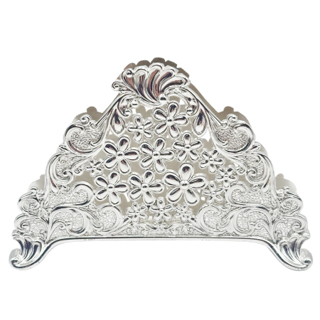 Suport servetele argintat DAISY cu motive florale [1]