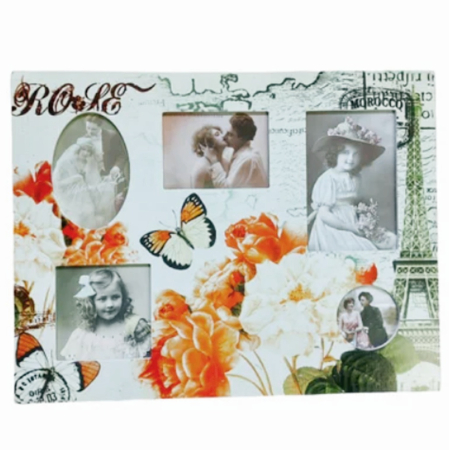 Obiecte Decorative - Rama foto multipla - Decoratiune de perete FLOWERS, 43x33 cm