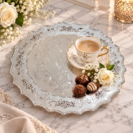 Platou decorativ clasic FLORENCE - Tava rotunda eleganta [1]