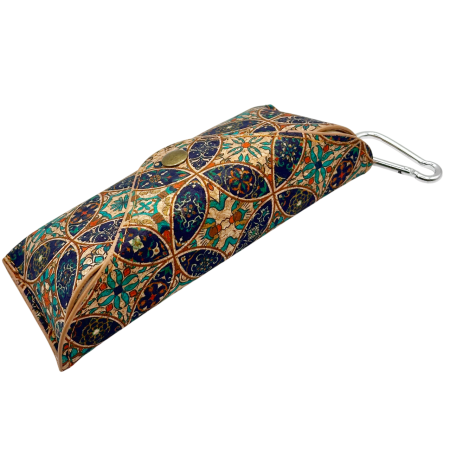 Etui pentru ochelari - din pluta - Model Mozaic Mediteraneean [2]