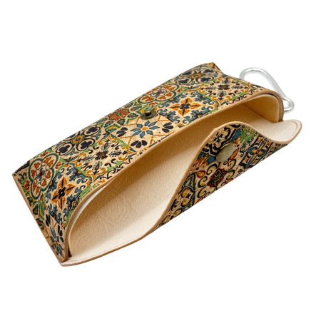 Etui pentru ochelari - din pluta - Model Mozaic Mediteraneean [1]