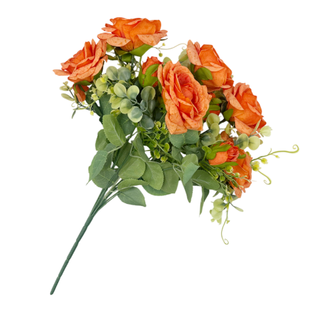 Trandafiri artificiali LOUISE, Portocaliu, 45cm [1]