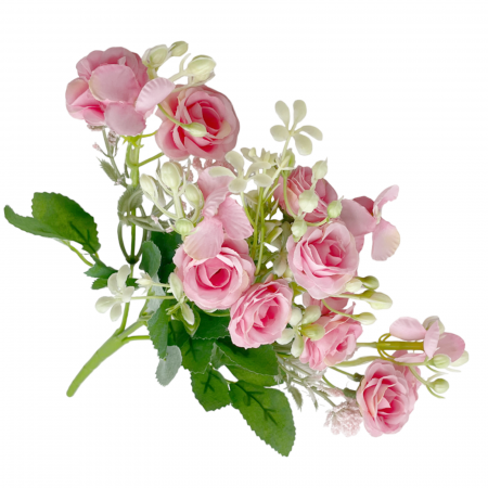Trandafiri roz artificiali LESLIE, 30cm [2]