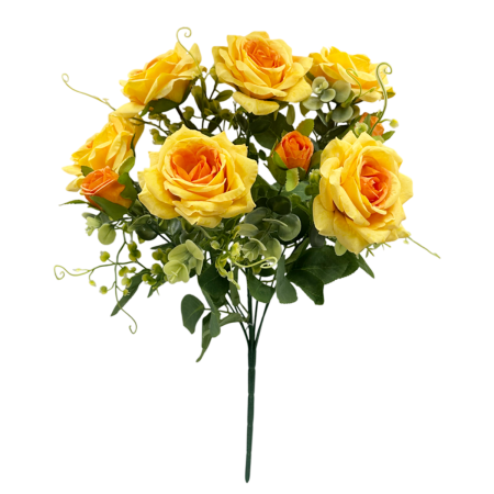 Flori Artificiale - Trandafiri artificiali LOUISE, Galben, 45cm