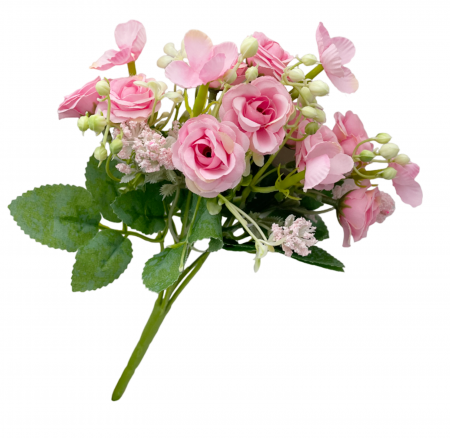 Trandafiri roz artificiali LESLIE, 30cm [1]