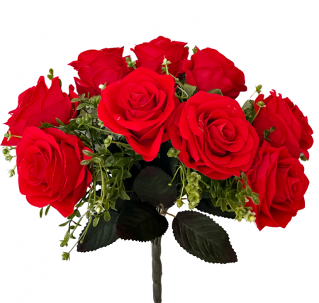 Trandafiri artificiali CAMILLE, Rosu, 45cm [2]