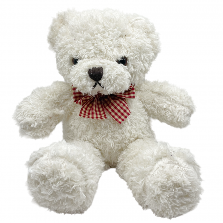 Jucarii De Plus & Pusculite - Ursulet de plus BRUCE, Alb, 25cm