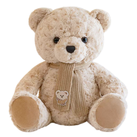 Jucarii De Plus - Ursulet de plus bej cu fular TEDDY