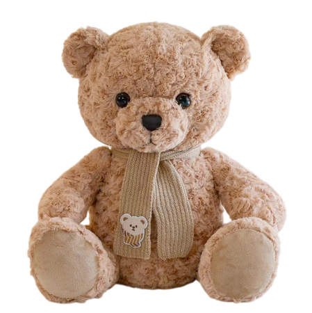 Jucarii De Plus - Ursulet de plus maro cu fular TEDDY