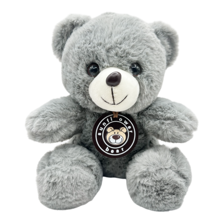Jucarii De Plus - Ursulet de plus gri SUNFLOWER cu medalion