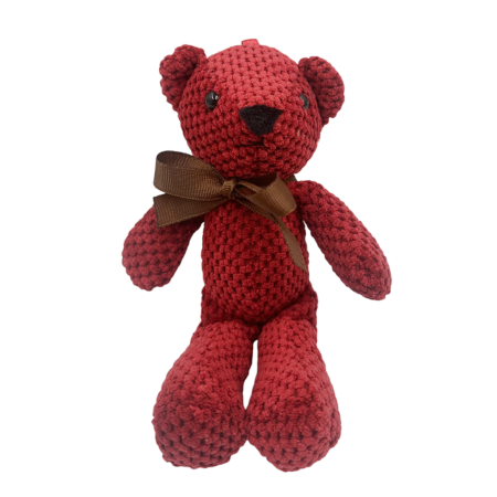 HOME & DECO - Ursulet de plus OSCAR, Visiniu, 18cm