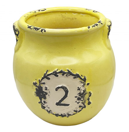 Vaza ceramica FRANCIS, Galben, 17cm [2]