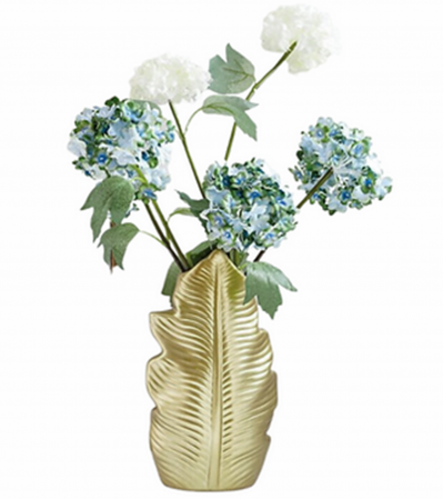 Vaza ceramica FEATHER, Auriu, 23cm [3]