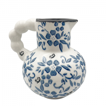 De Vara - Carafa ceramica SANTORINI, Alb Albastru, 18cm