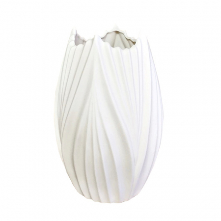 Vaza ceramica Tulipe 24cm, Alb [1]