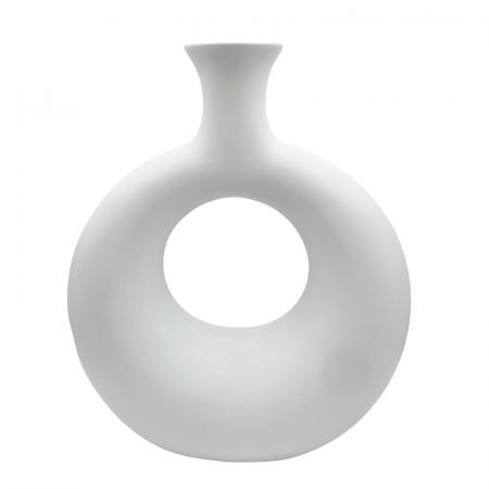 Vaze & Vase Decorative - Vaza ceramica AMARILLO, Alb, 20x25cm