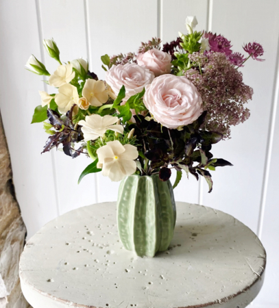 Vaza ceramica AMINA, Verde deschis, 15cm [3]