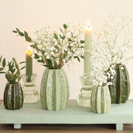 Vaza ceramica AMINA, Verde, 15cm [4]