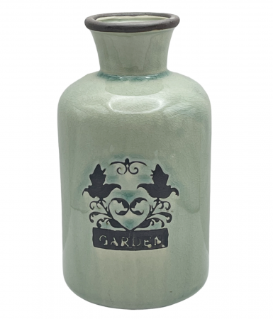Vaza ceramica GARDEN, Gri bleu, 17cm [2]