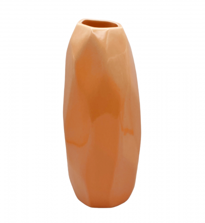 Vaze & Vase Decorative - Vaza ceramica KLARA, Portocaliu, 18cm